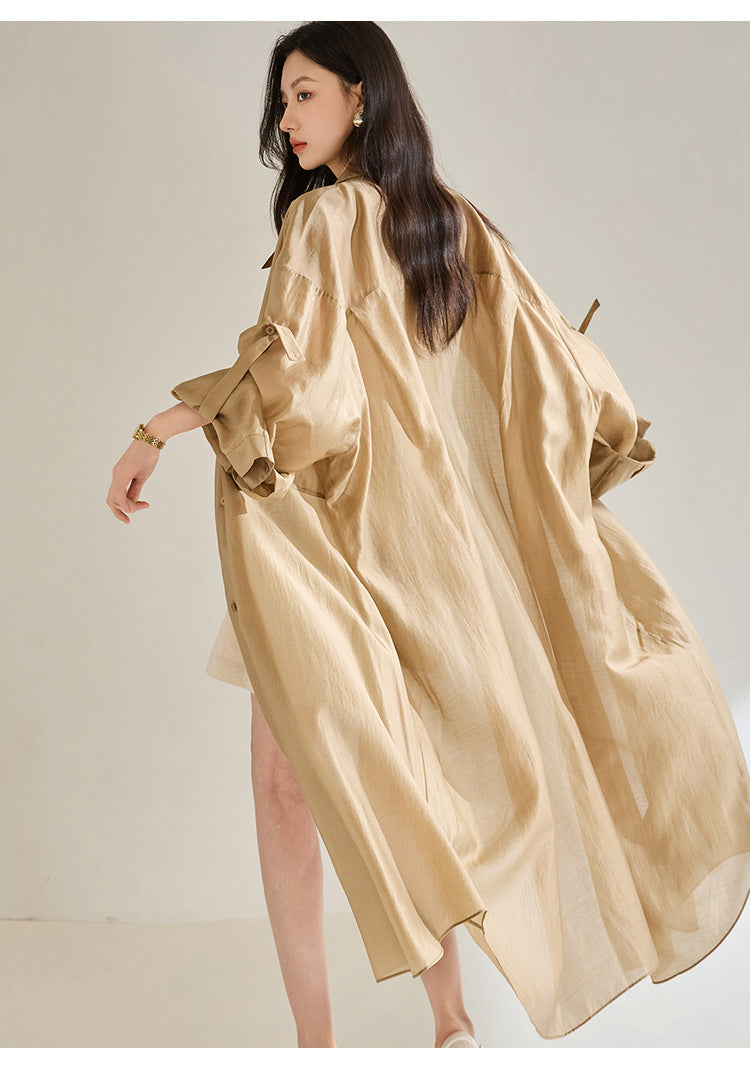 Lightweight Tencel Summer Trench Coat