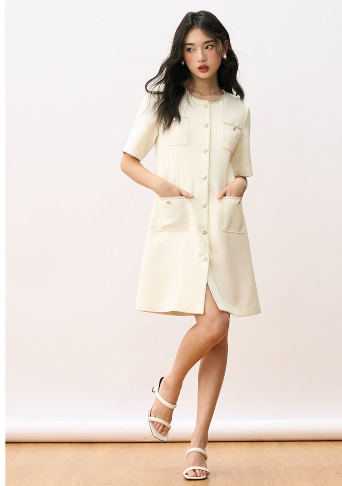 Grace in Motion – Short Sleeve Elegance Dress