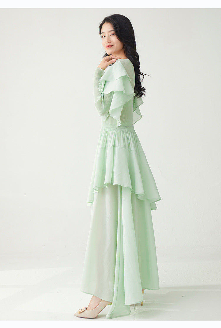 Ruffled Comfort Maxi Dress – One Size