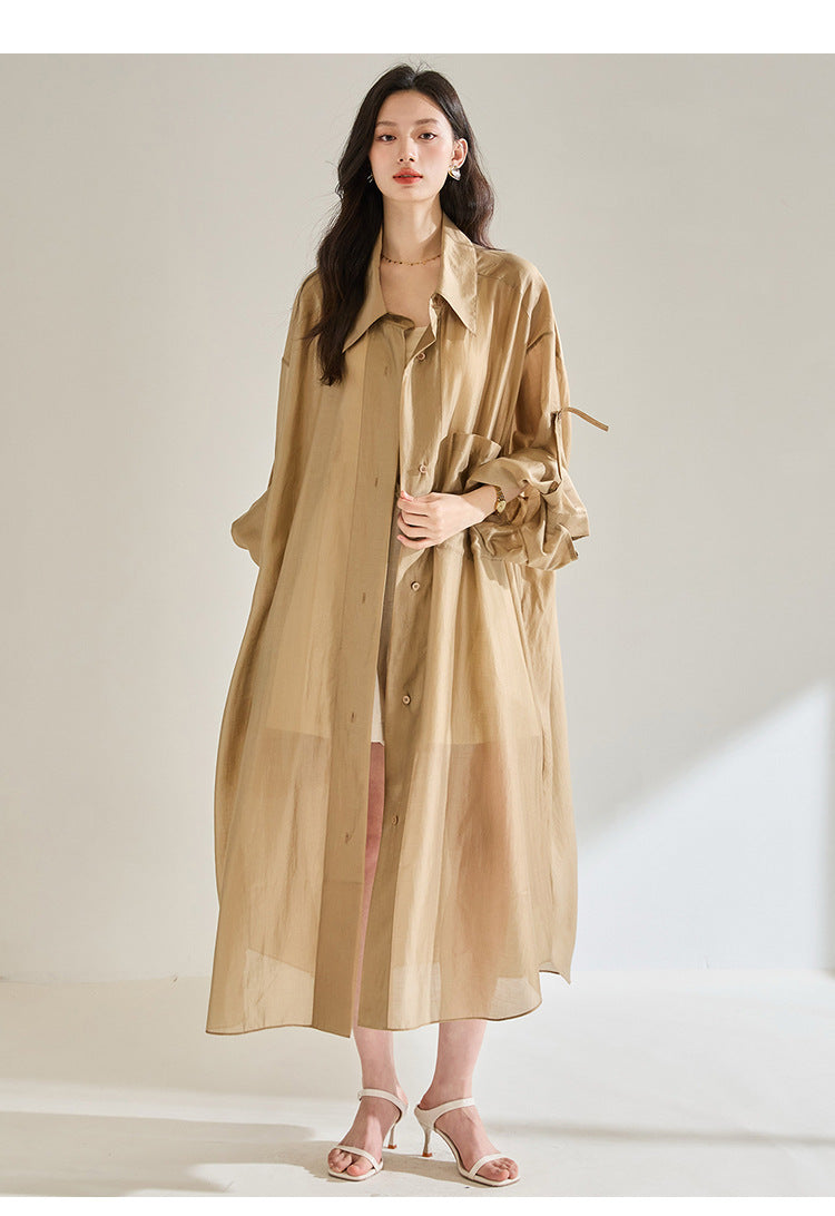 Lightweight Tencel Summer Trench Coat