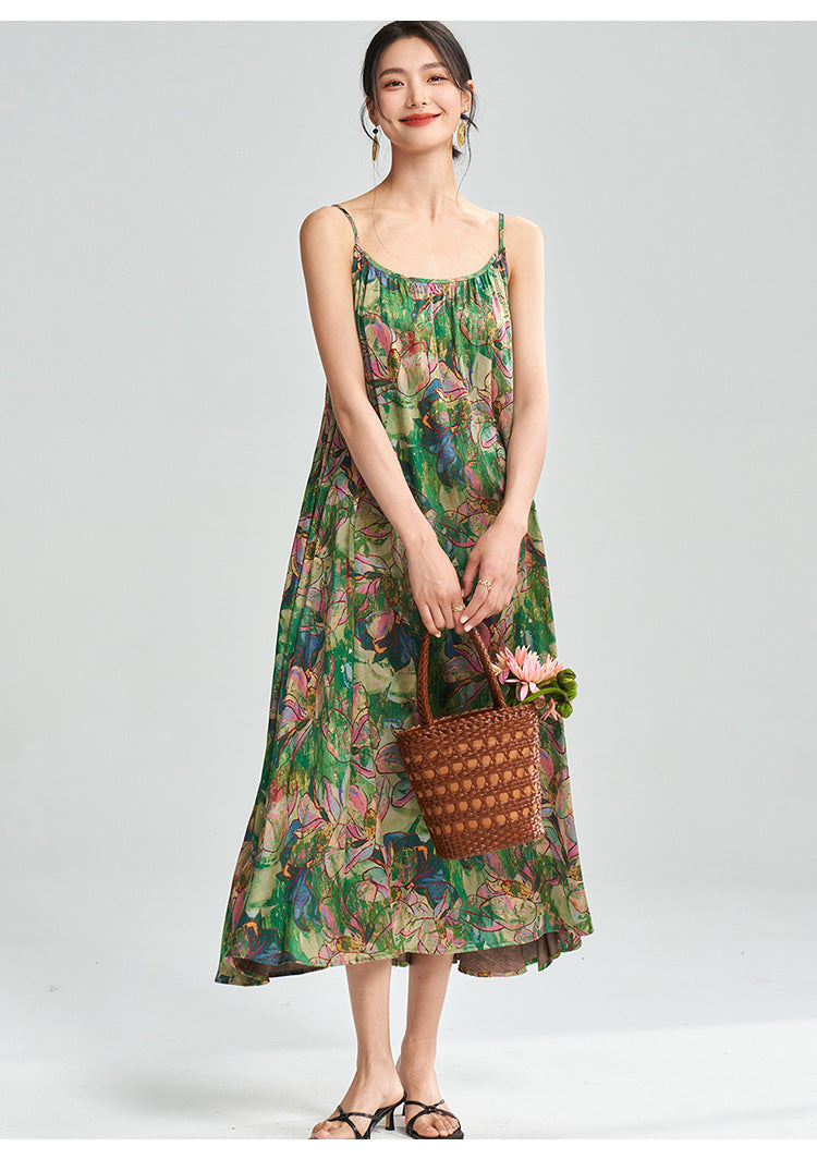 Floral Retro Sleeveless Loose Summer Dress