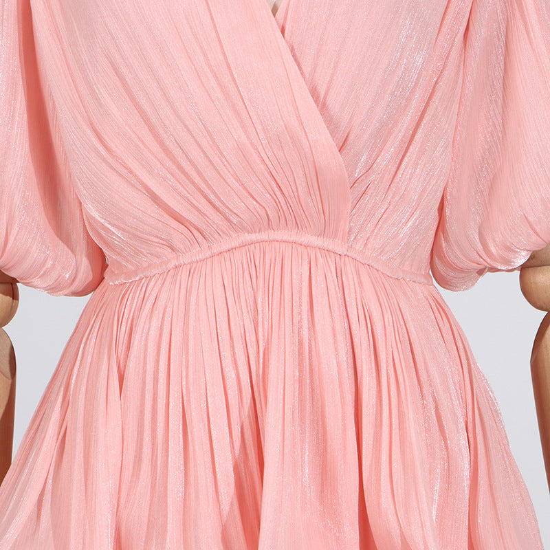 Retro Ruffle Elegance Maxi Dress – Summer Feminine Charm