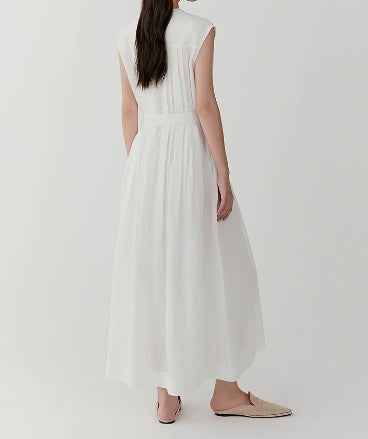 High Waist Vest Shirt Dress