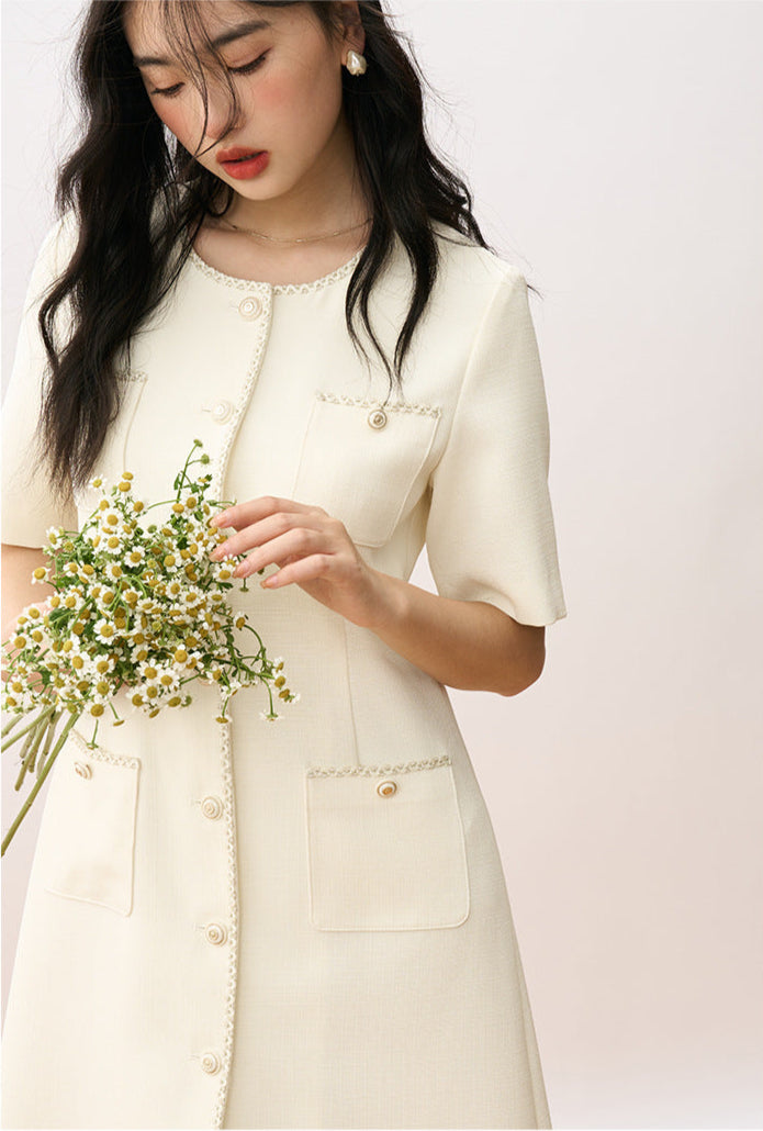 Grace in Motion – Short Sleeve Elegance Dress