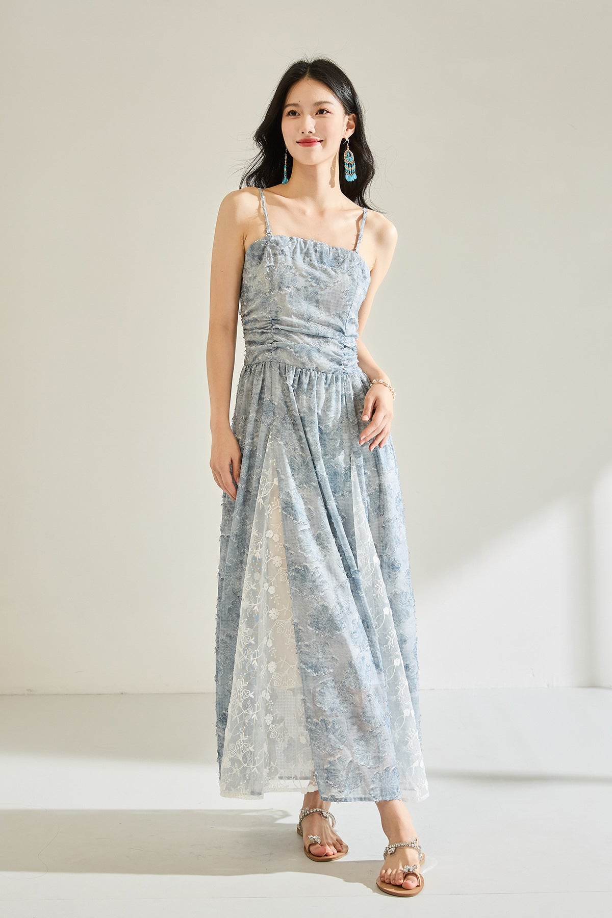 Summer Glow Smocked Waist Maxi Dress