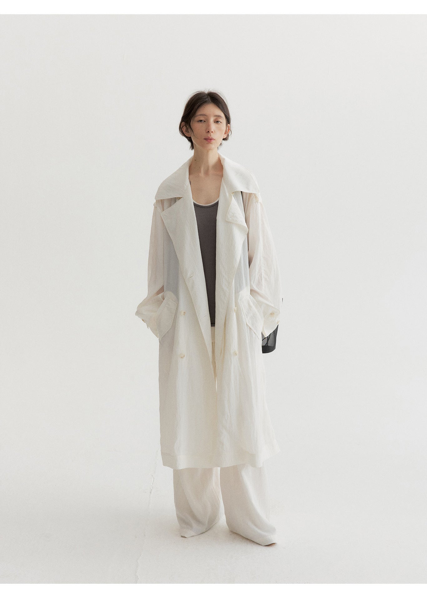 Satin Shine Sleeveless Summer Trench – One Size