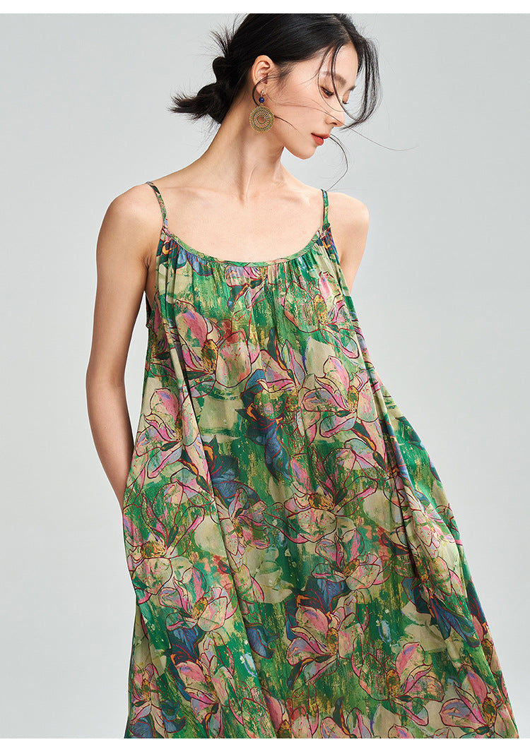 Floral Retro Sleeveless Loose Summer Dress