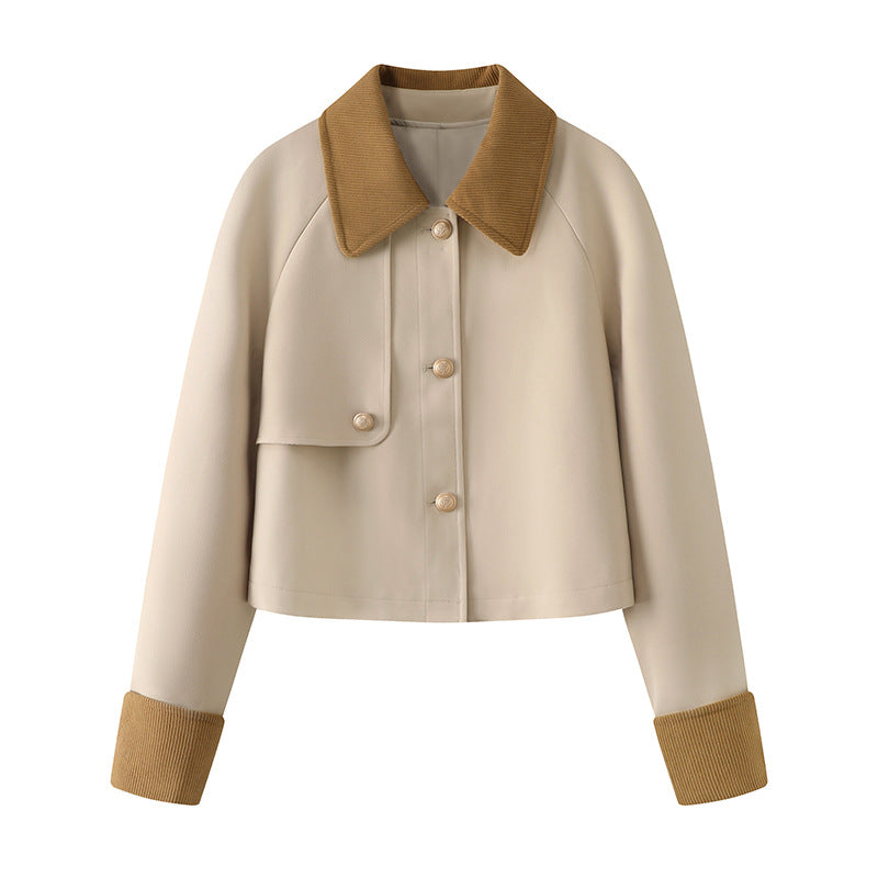 Short Modern Blazer with Stitch Detail – Elegant Slim Fit Jacket