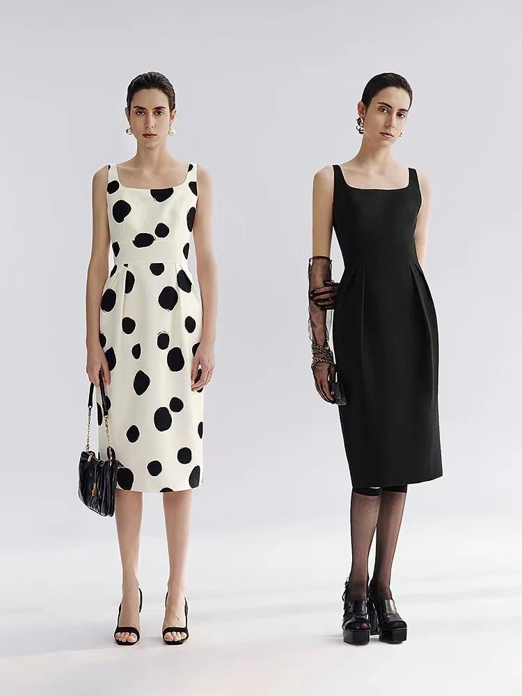 Elegant Essence – Acrylic Midi Dress
