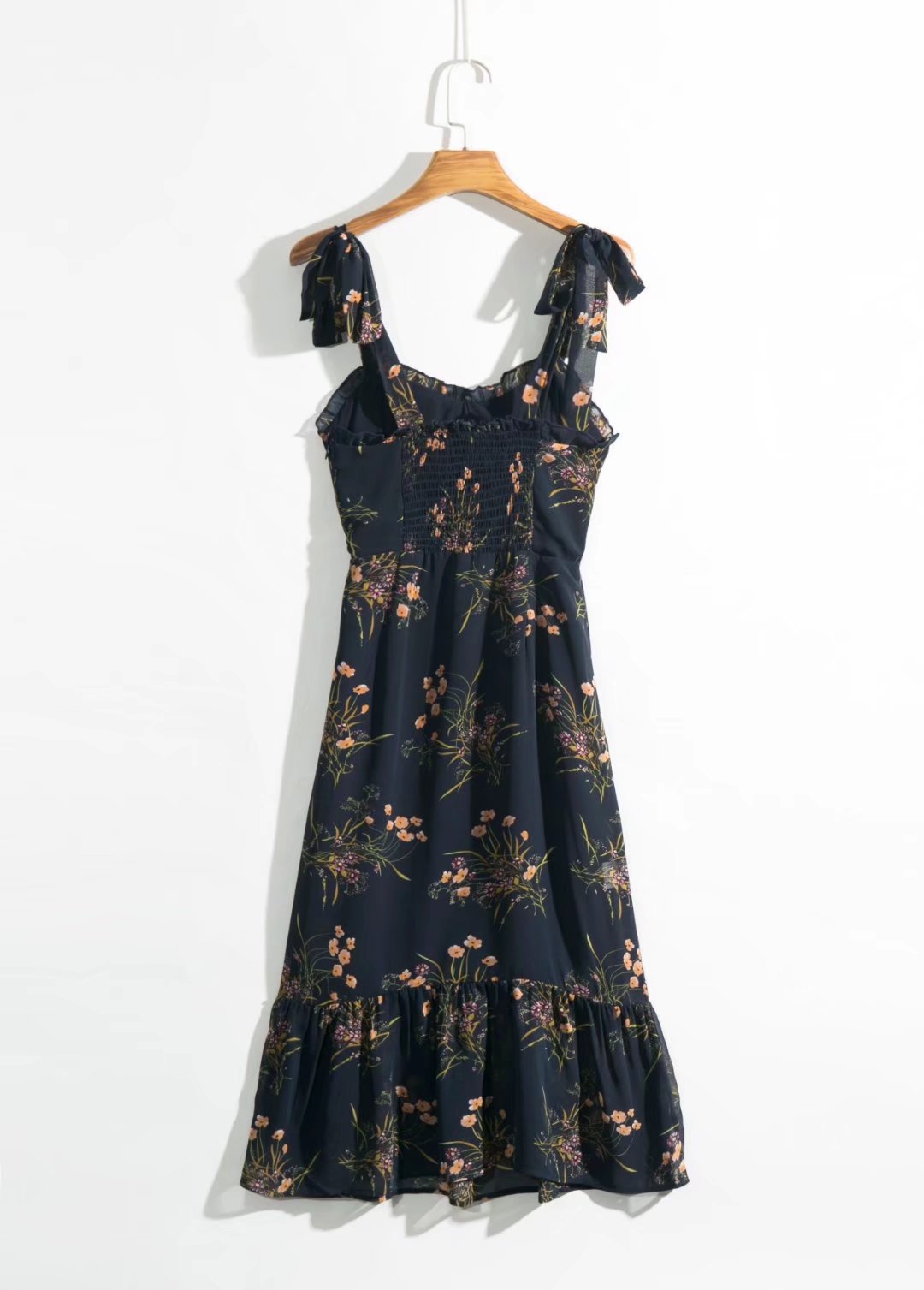 Retro Floral One-Shoulder Maxi Dress