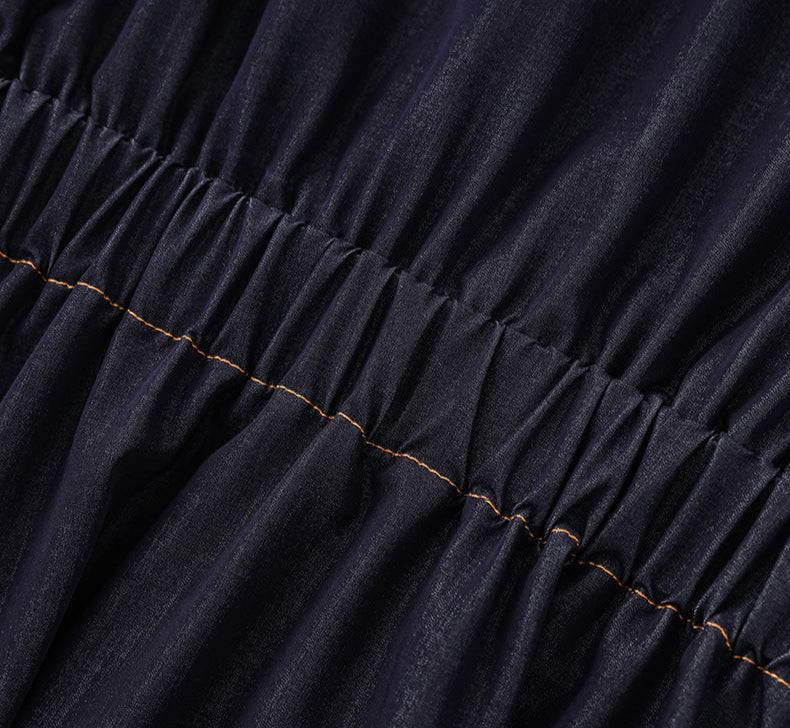Silken Touch Cotton Denim Midi Dress