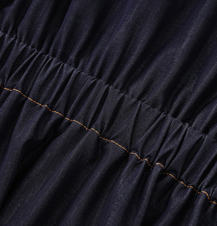 Silken Touch Cotton Denim Midi Dress