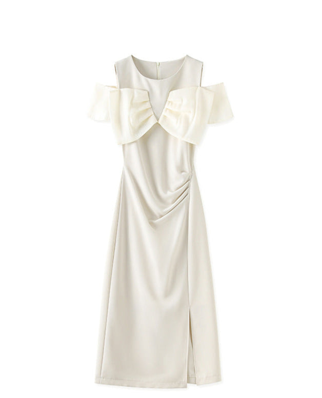Summer Elegance Bow-Tie Midi Dress
