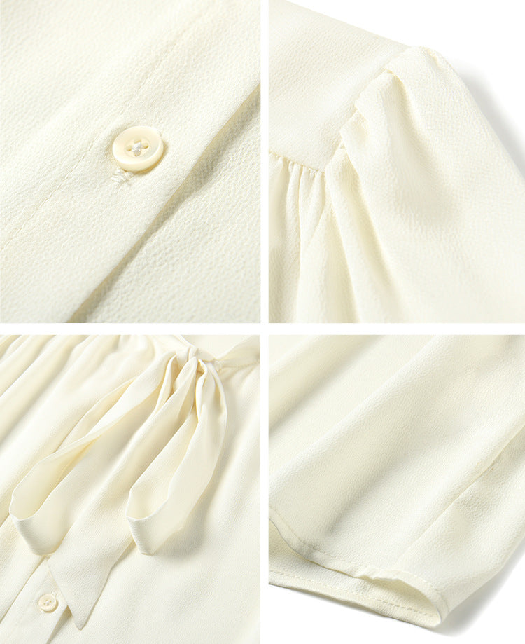 Bow-Tie Blouse – Elegant & Chic Niche Style