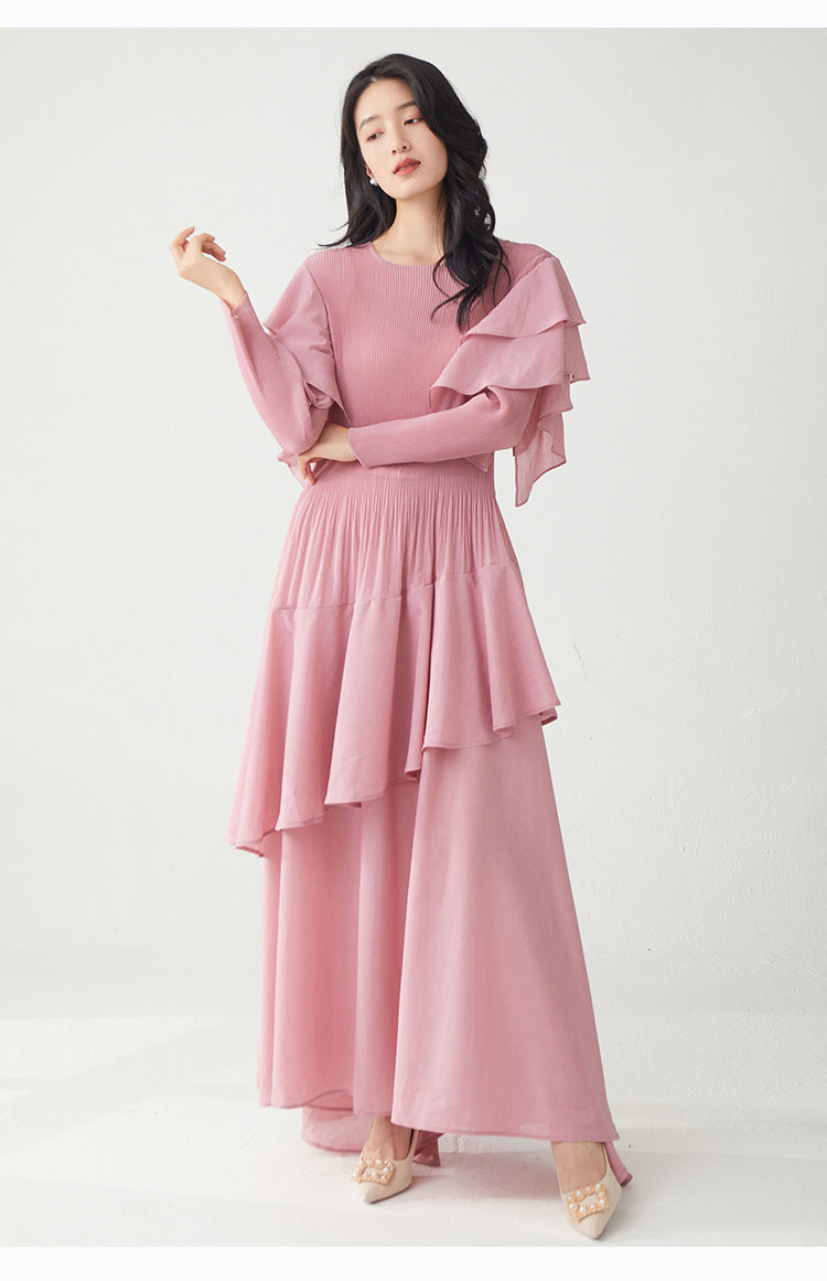 Ruffled Comfort Maxi Dress – One Size
