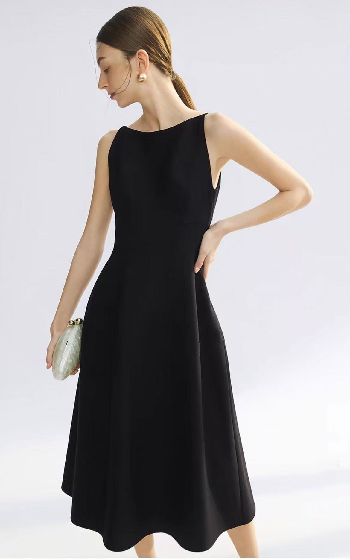 Modern Summer Silhouette Midi Dress