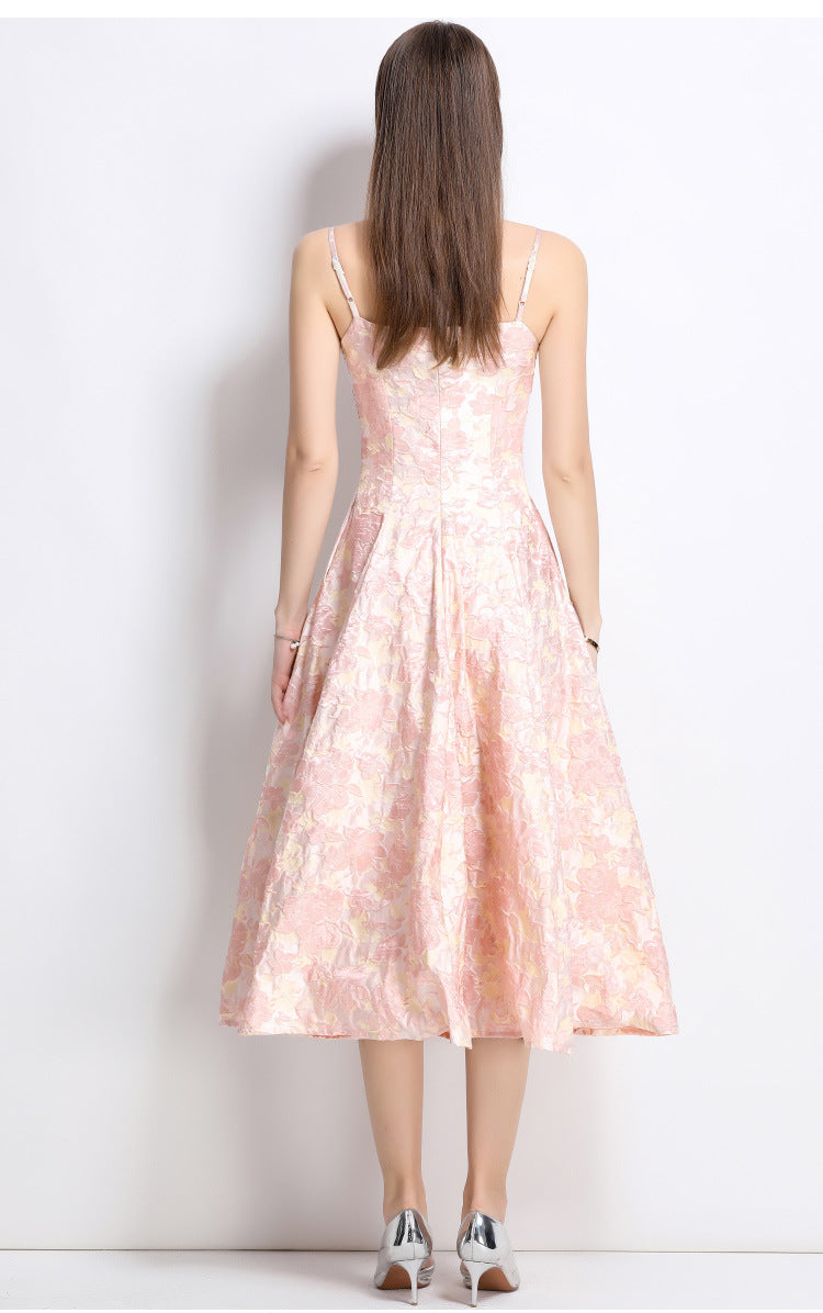 Jacquard Princess-Inspired A-Line Dress