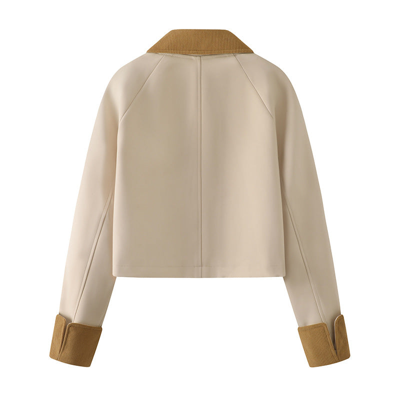 Short Modern Blazer with Stitch Detail – Elegant Slim Fit Jacket