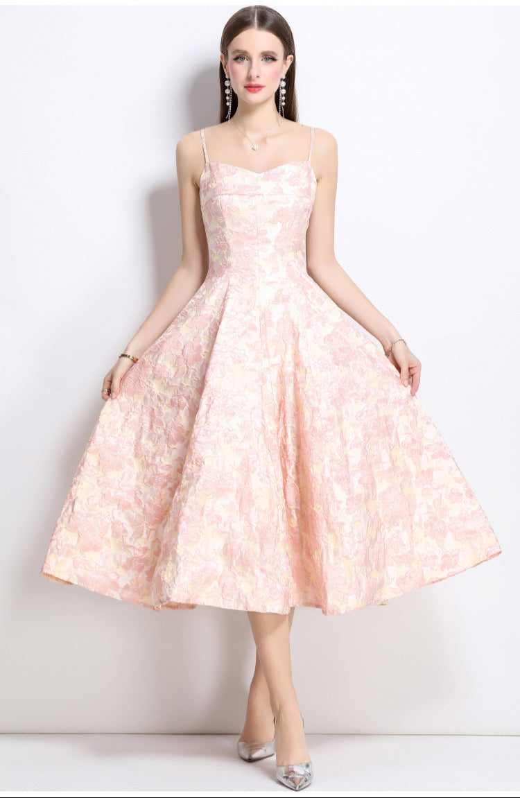 Jacquard Princess-Inspired A-Line Dress