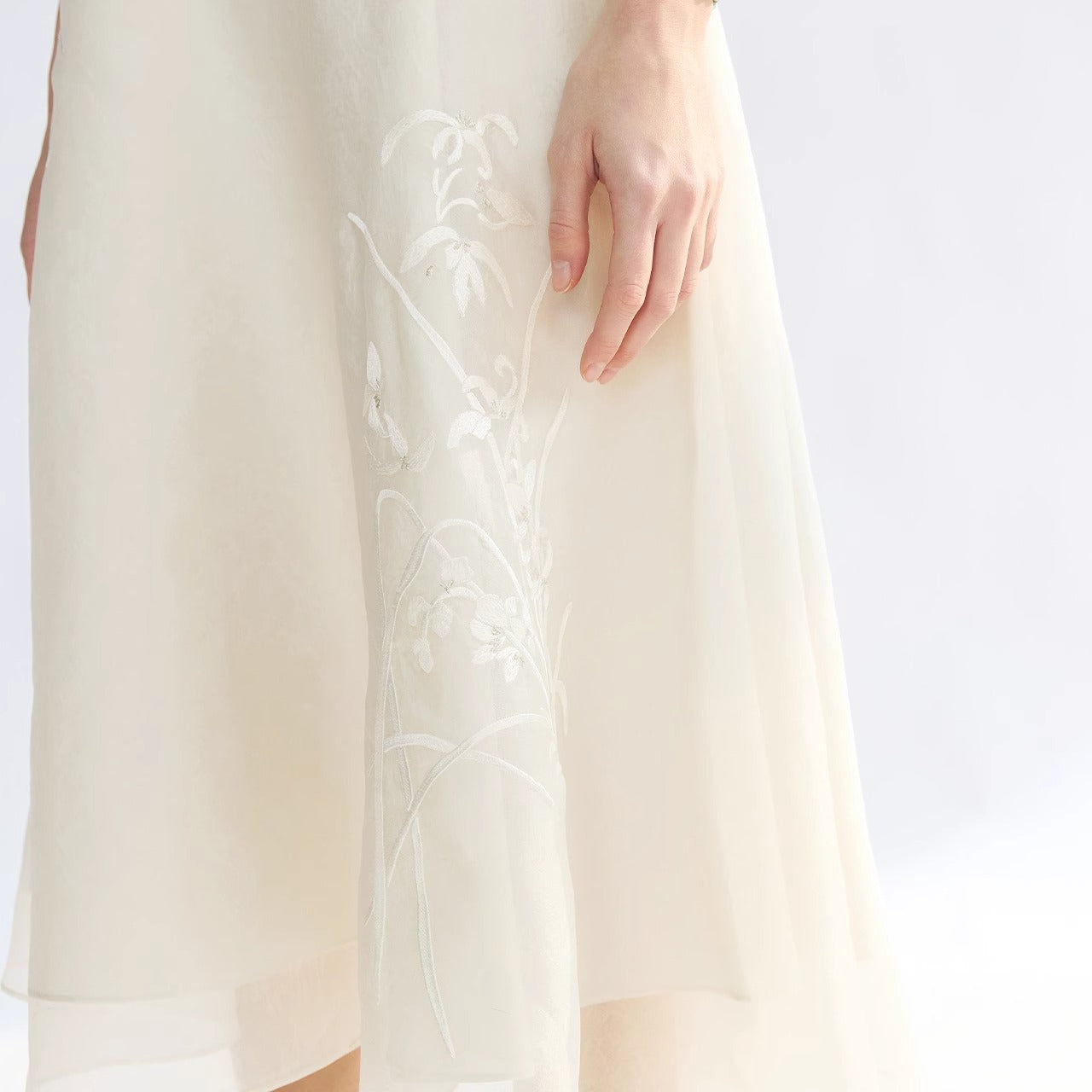 Silk Blend Jacquard Midi Dress