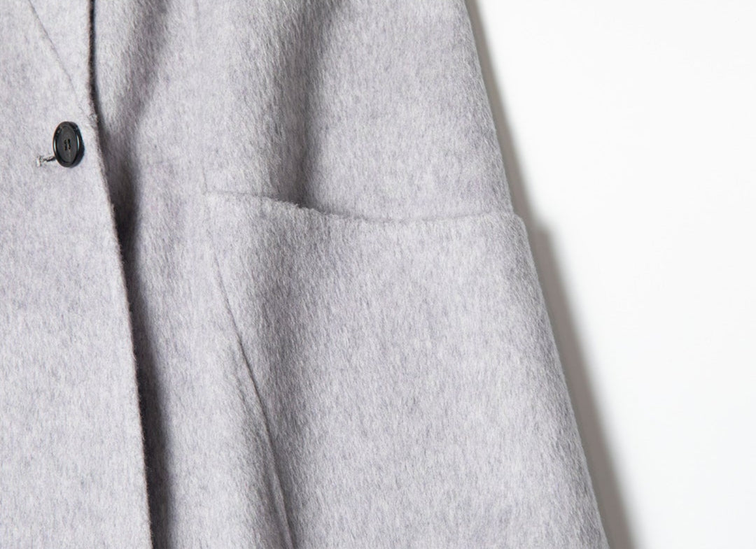Premium Lamb Wool Shawl Collar Coat – Soft & Elegant Winter Overcoat