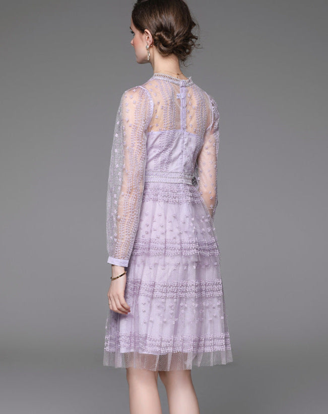 Lavender Breeze Mesh Dress