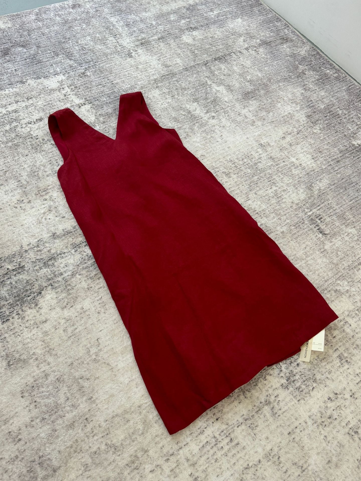 Linen Bow-Back Sleeveless Summer Dress