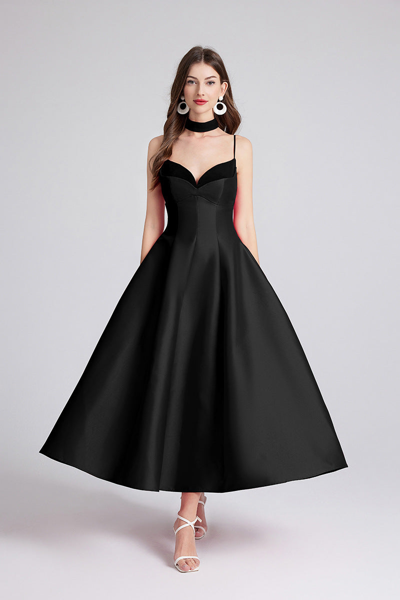 Monaco Glow Satin Evening Dress