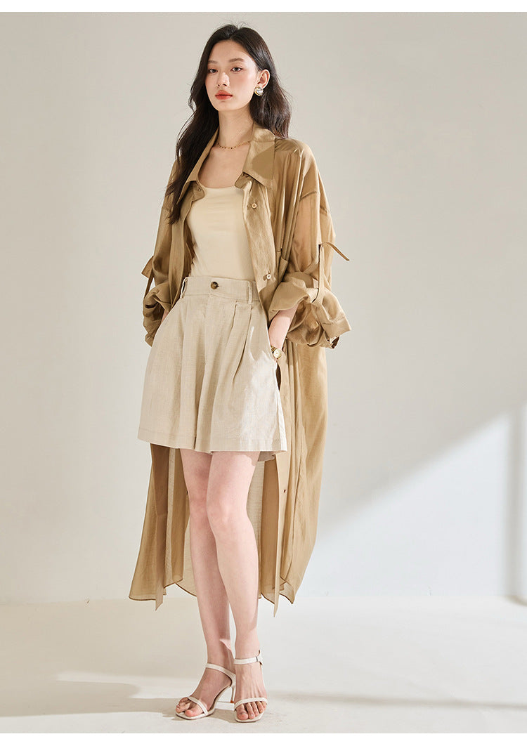 Lightweight Tencel Summer Trench Coat