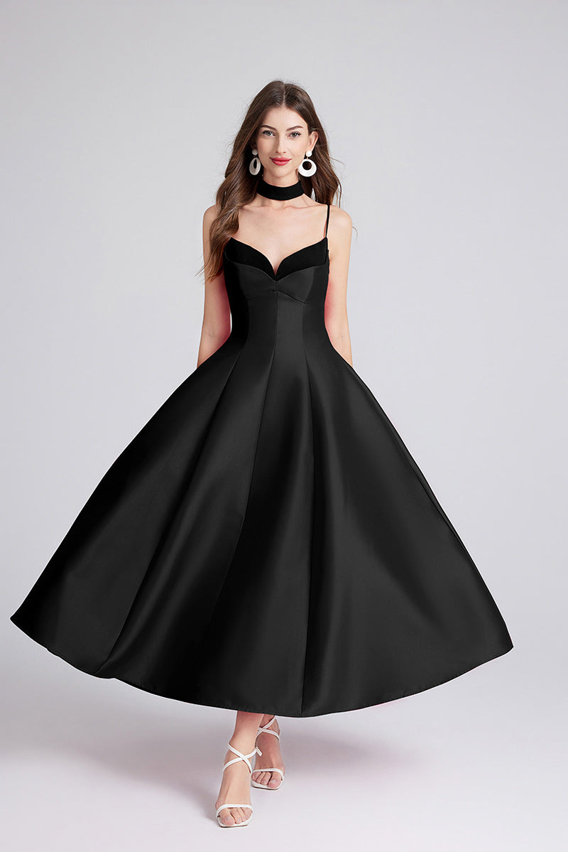 Monaco Glow Satin Evening Dress