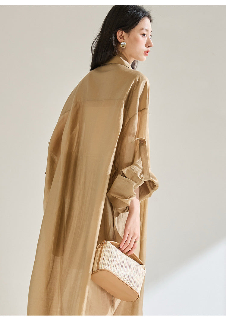 Lightweight Tencel Summer Trench Coat