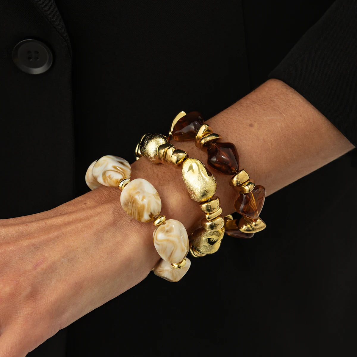 Zelira Y2K Resin Bracelet Set (3-Piece)