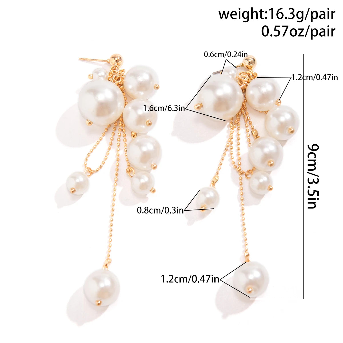 Celestia Pearl Tassel Drop Earrings