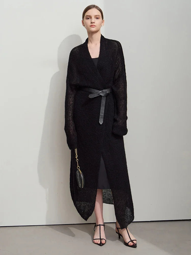 Minimalist Long Knit Cardigan – Soft & Effortless Layers