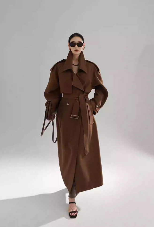 Studded Belted Trench Coat