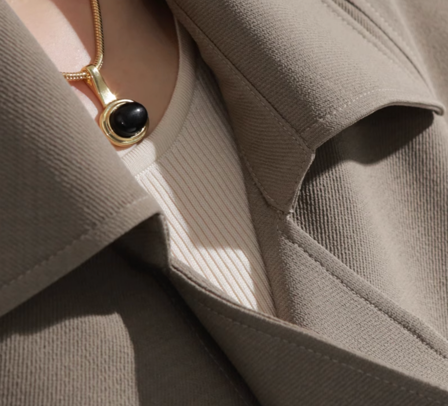 Studded Belted Trench Coat