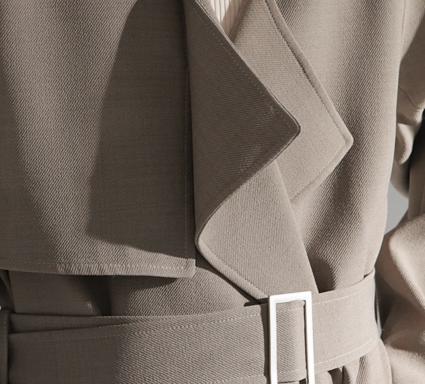 Studded Belted Trench Coat