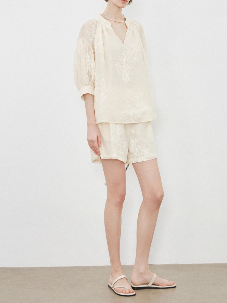 Minimalist Summer Set – Relaxed Cotton Blend Two-Piece Outfit