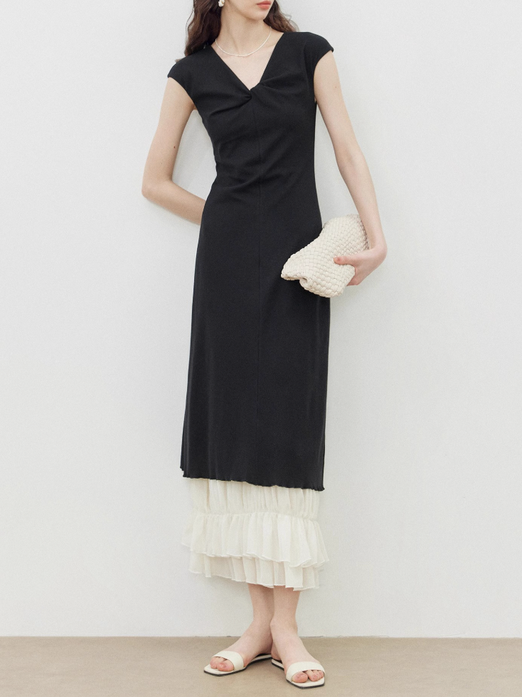 Layered Black Summer Dress
