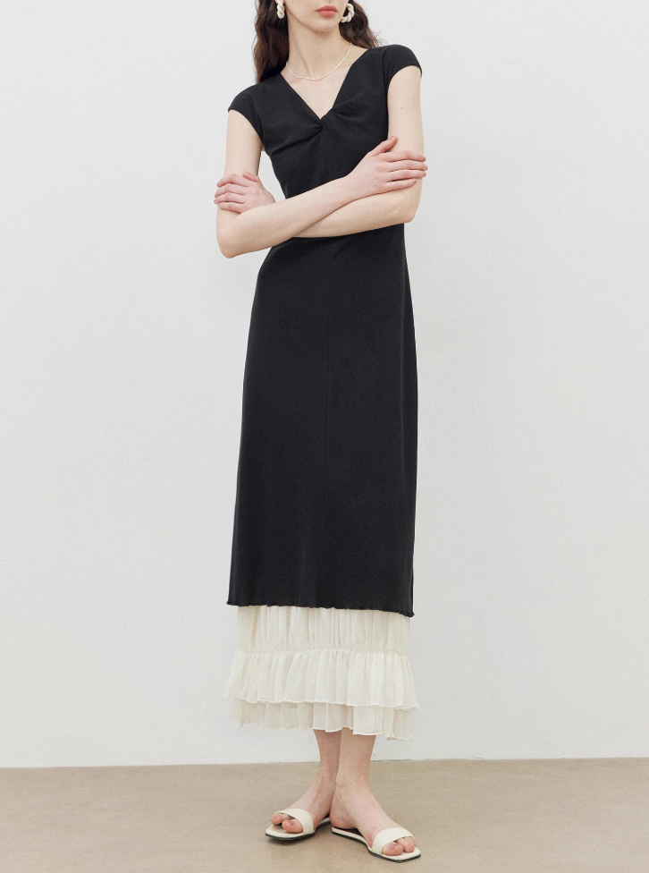 Layered Black Summer Dress