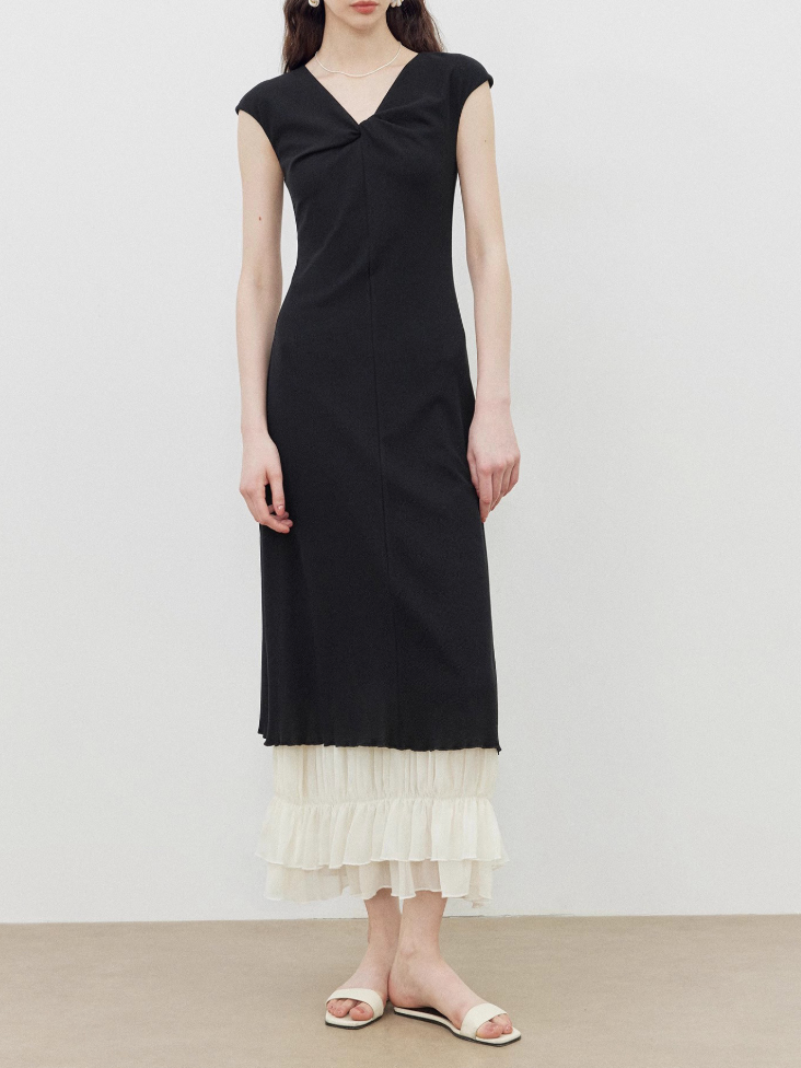 Layered Black Summer Dress