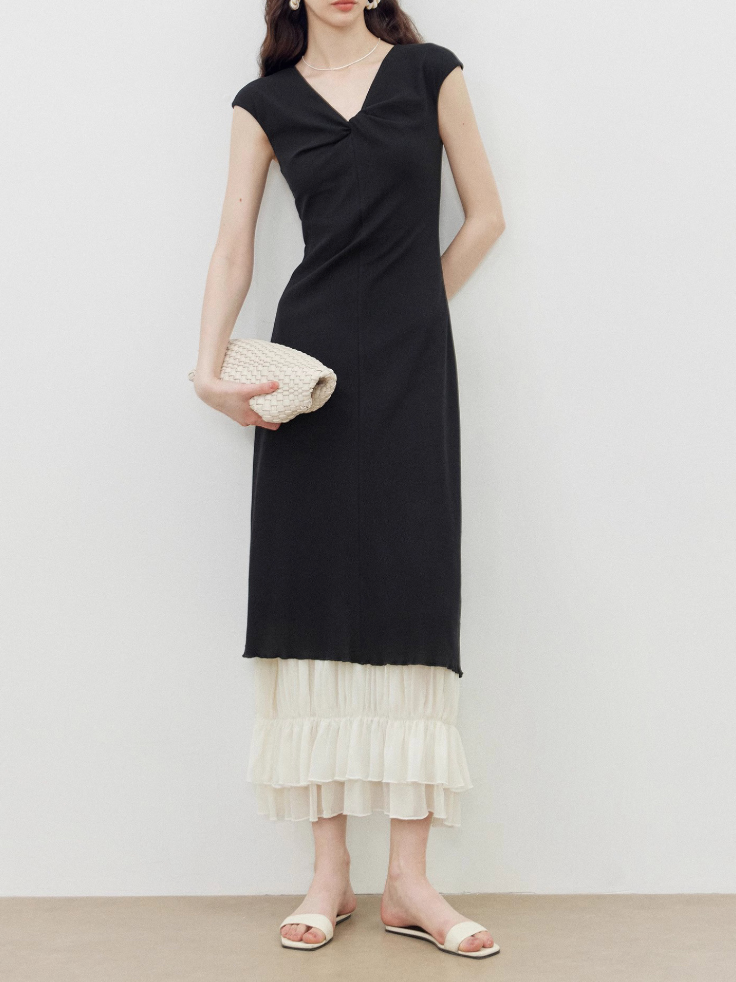 Layered Black Summer Dress