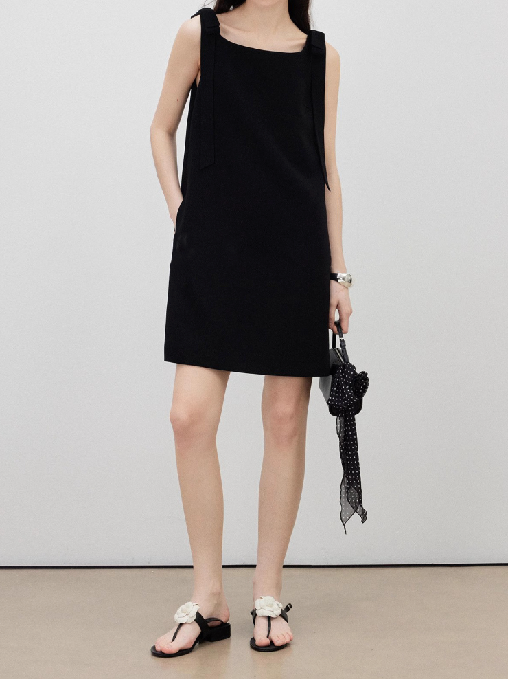 Bow Accent Sleeveless Mini Sundress