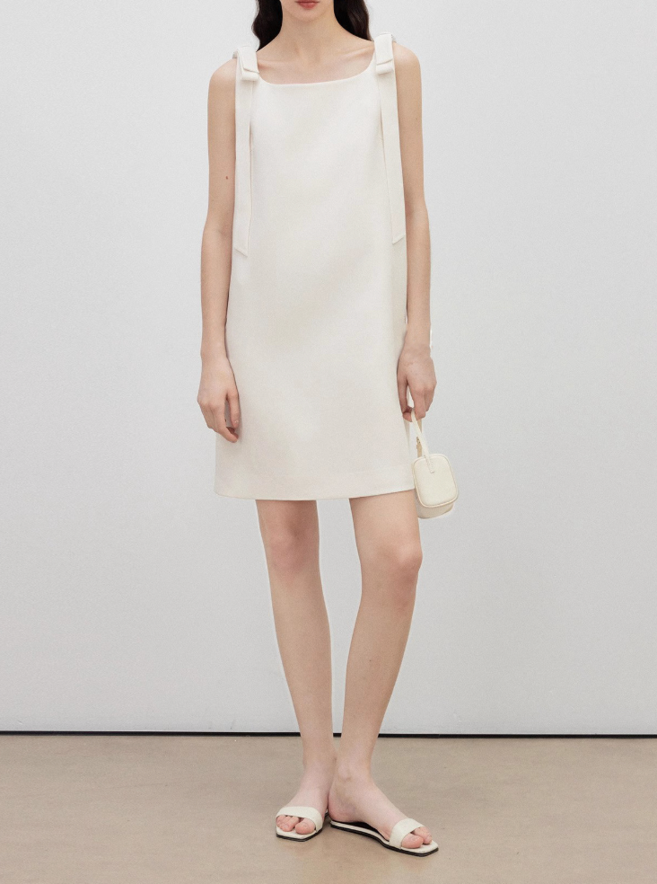 Bow Accent Sleeveless Mini Sundress