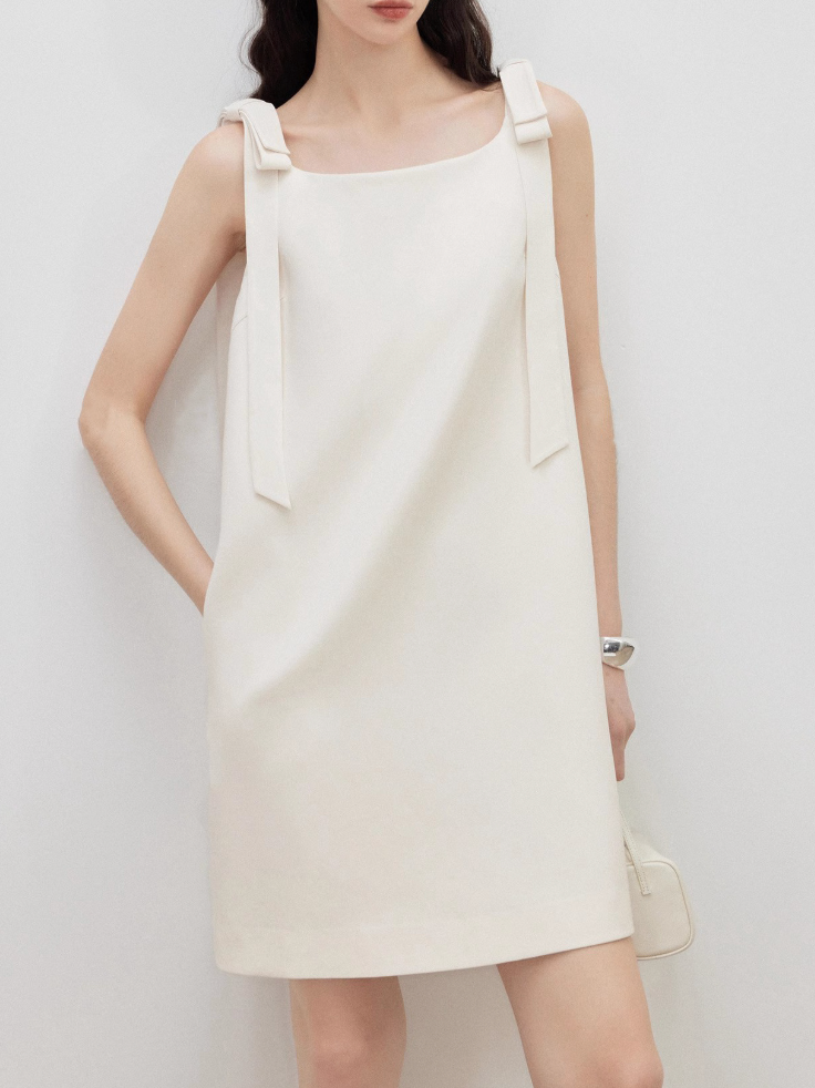 Bow Accent Sleeveless Mini Sundress