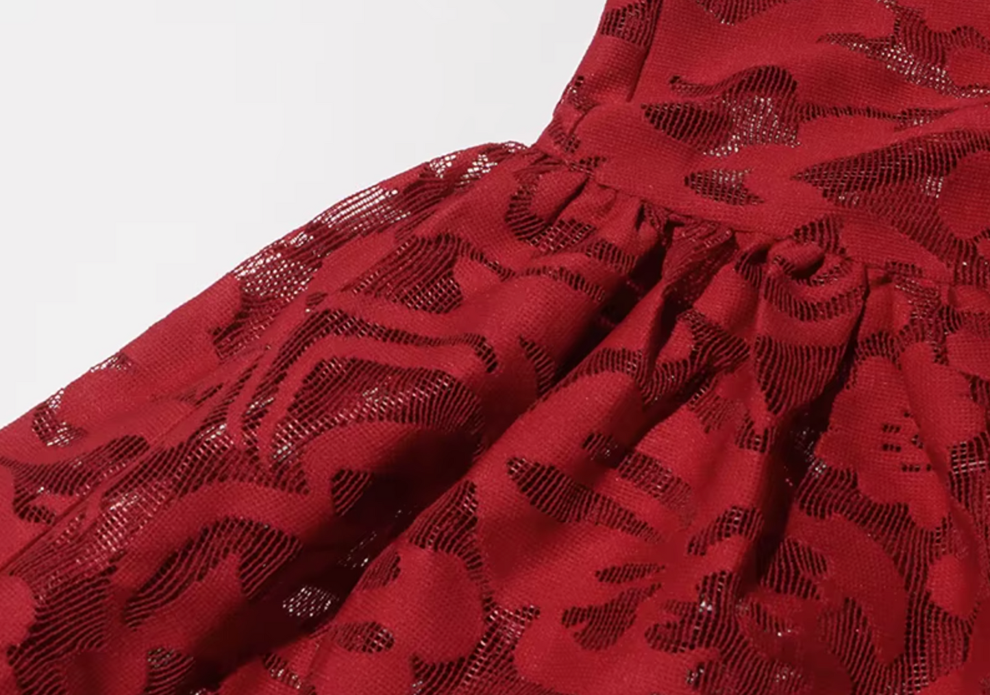 Patchwork Bow-Tie Balloon Sleeve Dress