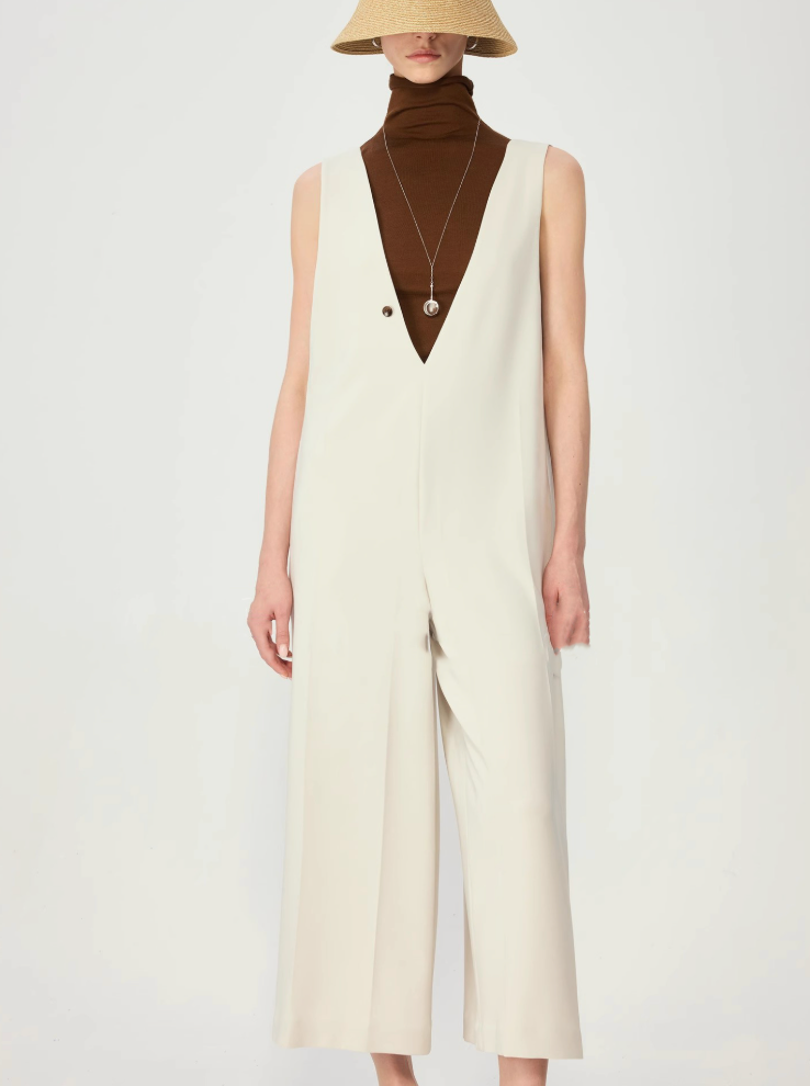 Relaxed European Street Style Oversized Jumpsuit