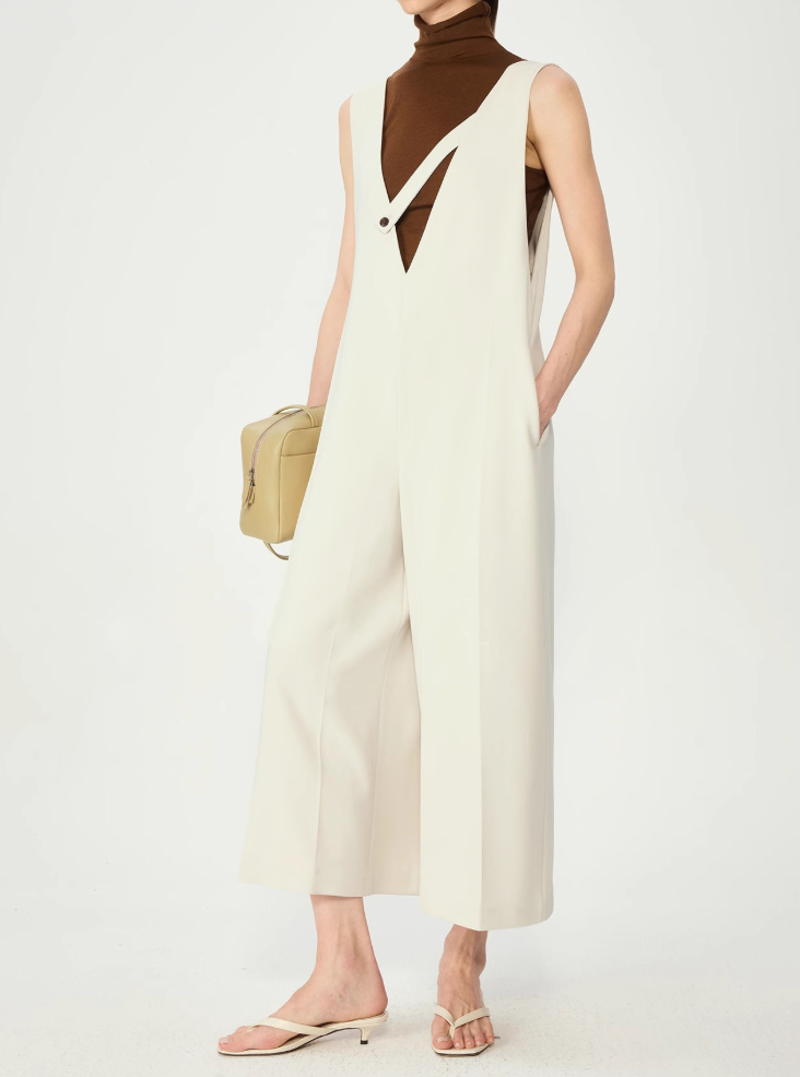 Relaxed European Street Style Oversized Jumpsuit