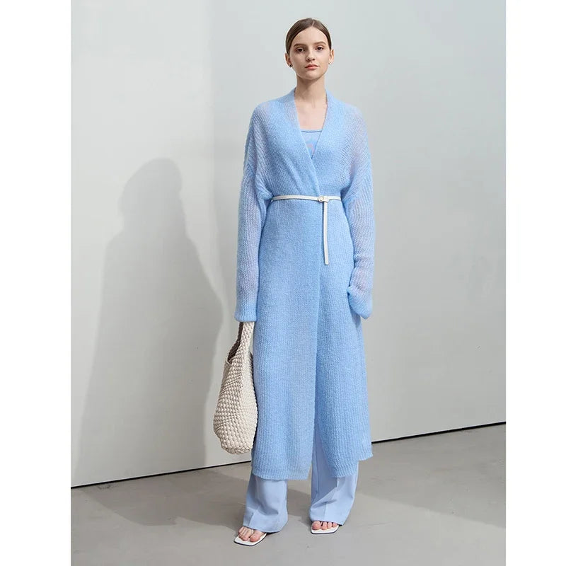 Minimalist Long Knit Cardigan – Soft & Effortless Layers