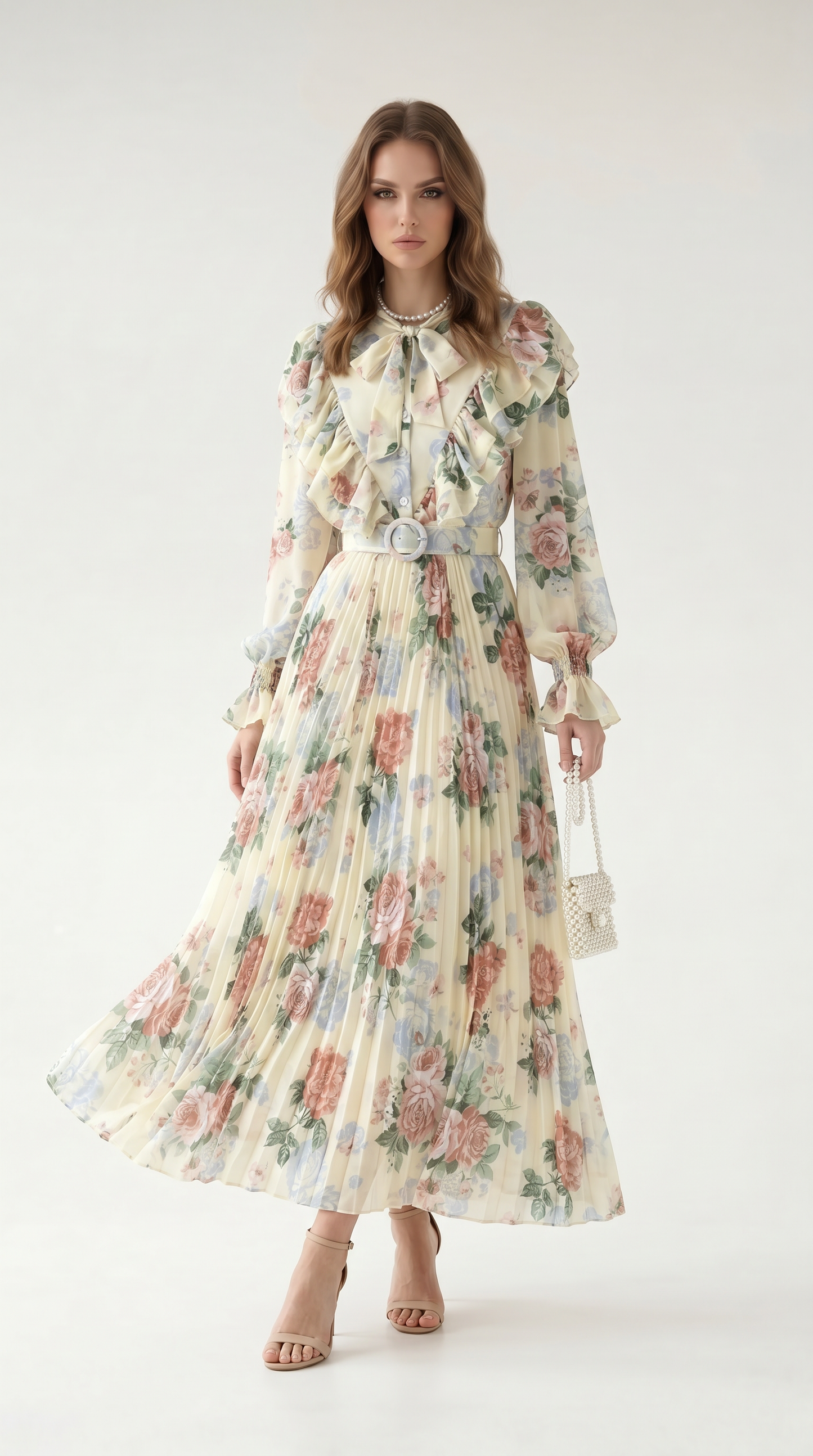 Aurélia Pleated Maxi Dress